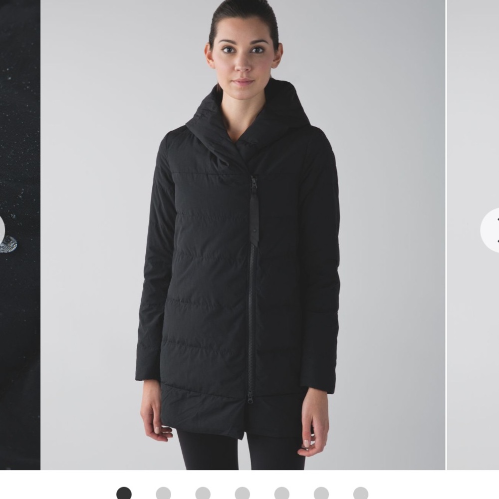 EUC Lululemon Puffy Blanket Black Jacket Size 6